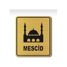 Mescid Kapı Duvar Uyarı - Yönlendirme Levhası Altın Tabela (536759434)