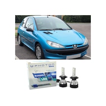 Peugeot 206 Led Xenon Uzun + Kısa Far Ampulü H4 Access Yeni Seri Beyaz 1998-2003