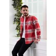 Dorss Slimfit Çift Cepli Ekoseli Erkek Oduncu Gömlek (516479479)