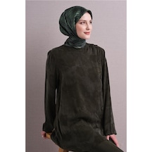 Armine Saf İpek Twill Eşarp 9628d 35 Siyah Antrasit