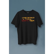 Learn The Rules Break Them Basquiat Kuralları Yık Baskılı Tişört Unisex T-shirt 001