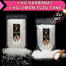 Hanzade Bitkisel Limon Tuzu Tane 1 KG + Karbonat 1 KG