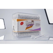 Lux 200 Adet Pamuklu Kulak Çubuğu,%100 Saf Hidrofil Pamuk, Hassas Kullanım
