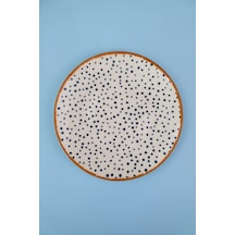 Tabak Evi Porselen Spotty Düz Tabak 19,50cm Sp1 Tekli Krem