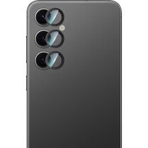 Galaxy Uyumlu S24 Caseworld Alloy Serisi Oleofobik Anti Reflective Kamera Lens Koruyucu Siyah