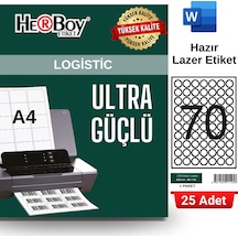 Herboy Hb-1125 25 X 25 Mm A4 Laser Etiket 25 Adet