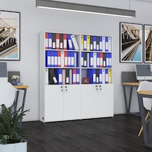 Kenzlife Klasör Dolabı Kilitli Ilgar Byz 175 160 30 Klasörlük Kitaplık Ofis Arkalıksız Çok Renkli