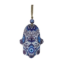 Mandala Desenli Cam Fatma Eli Nazarlık - Dekoratif Duvar Aksesuarı 10x15 Cm