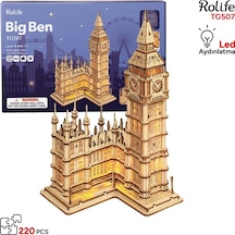 Rolife Tg507 Saat Kulesi Big Ben Dıy Minyatür Maket Model Seti Ahşap 3d Wooden Puzzle 3d Model Kit Detaylı Dekoratif Hobi Seti Ahşap Maket
