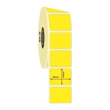Sarı Termal Etiket 40 Mm X 60 Mm 1000'li Sarım 6'lı Diğer