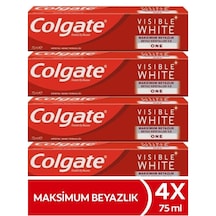 Colgate Visible White One Maksimum Beyazlık Diş Macunu 75 ML x 4