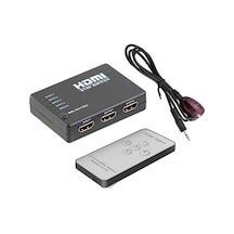 Hdmi Çoklayıcı 5 Port 1080P Hdmi Switch Splitter - Kumandalı