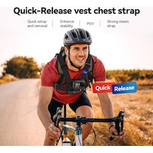 Diğer Spor Kamerası Göğüs Montajı Askısı Yeni Tasarım Hızlı Çıkarılabilir Göğüs Kayışı Hero 12/11/10/9 Djı Osmo Action Insta360 X4/x3 Aksiyon Kamera Aksesuarları İçin Yedek Siyah