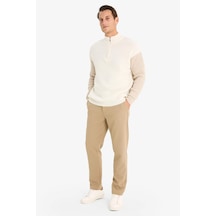 DeFacto Regular Fit Normal Kesim Kumaş Pantolon Cepli Düz Paça E2937AX24WNBG198