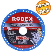 Rodex Vakum Kaynaklı Elmas Testere Sağlam Uzun Ömürlü Çok Amaçlı Kesme Disk Diski 115 Mm Rrm115s