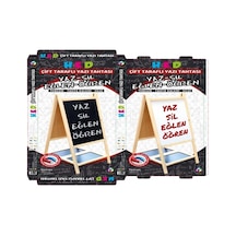 Lb Yazı Tahtası Çift Taraflı Ayaklı Mıknatıslı Yazı Tahtası Seti 110 X 60 Çok Renkli