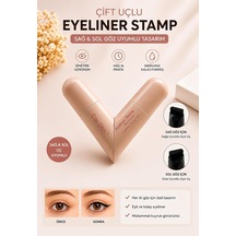 Suya Dayanıklı Çift Taraflı Eyeliner Damga Kalem Sağ Ve Sol Göz Uyumlu-siyah Belirtilmemiş