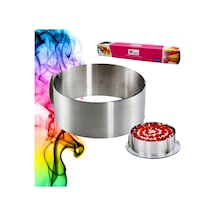 Yuvarlak Ayarlı Pasta Kek Kalıbı 9 Cm Alüminyum Gri 36 Cm Diğer