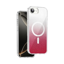 Onegif Apple İphone 17e Sora Simli Magsafe Kapak - Kırmızı - Kırmızı