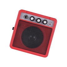Xindoker 5w Taşınabilir Gitar Amfi, Overdrive Fonksiyonu, Ses Ayar Kontrolleri, Askı Şeridiyle Kırmızı Pil Dahil Değil