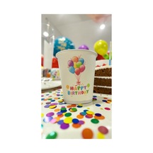Balon Parti Doğumgünü Etkinlik Temalı Tek Kullanımlık 7 Oz 50 Adet Karton Bardak 1