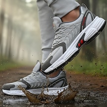 Yürüyüş Spor Ayakkabı Ortopedik Erkek Sneaker Gri