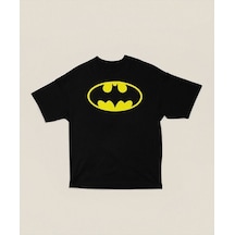 The Batman Kahraman Karakter Baskılı Unisex Oversize Tişört Siyah