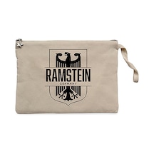 Rammstein Germany Krem Clutch Astarlı Cüzdan / El Çantası Krem