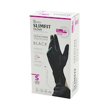 Reflex Slimfit Glove Kod-033 S Siyah Pudrasız Muayene Eldiven 100lü Bx40