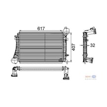 KNECHT CI166000P Turbo Radyatörü Intercooler 04-11 Caddy Golf V Jetta A3 1.9TDI Bls