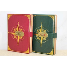 Özel Tasarım Şifreli Deri Defter Acı Kahve