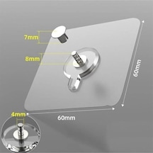 Süper Güçlü 4 Adet Çerçeve Askısı Pin Delgisiz Vidalı Tırnak Kanca Yapışkanlı Raf Tutucu Askı Plasti Diğer