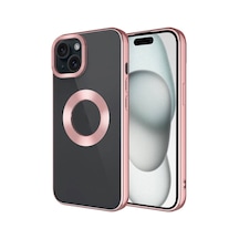 Apple Uyumlu iPhone 15 Plus Kılıf Tek Kamera Çerçeveli Logo Gösteren Omega Kılıf