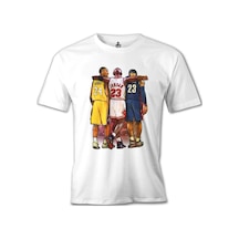 Basketball - Jordan & James & Bryant Beyaz Erkek Tshirt