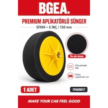 Bgea Premium Aplikatörlü Sünger Siyah 6 İnç 150 Mm