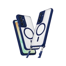Samsung Galaxy Uyumlu S25 Kılıf Enka Magsafe Silikon Kılıf - Lacivert İtdark41615