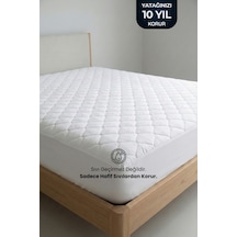 Yatak Alezi Pamuklu Kapitone Fitted Full Kenar Yatak Koruyucu Beyaz Yatak Alezi Pamuklu Kapitone Fitted Full Kenar Yatak Koruyucu Beyaz