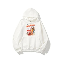 Startmore Unisex The Mushroom Fan Club Beyaz Sweatshirt Beyaz