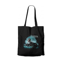 Sirenia Perils Of The Deep Blue Siyah Fermuarlı Bez Çanta Gabardin