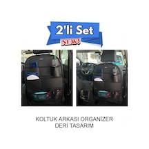 Alfa Romeo 164 Deri Koltuk Arkası Düzenleyici Koruyucu Siyah 2 Adet Şhn