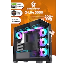Game Master Qlite-3050 R5-5500 16 GB 512 GB M.2 SSD RTX3050 Free Dos Masaüstü Oyuncu Bilgisayarı