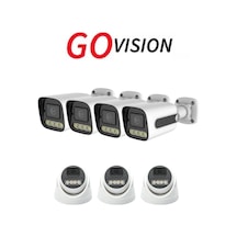 Go Vision 7 Adet Ip Güvenlik Kamerası - 5mp Dış Mekan Kamera, 3.6mm Lens, Poe, Warm Led Gece Görüşlü