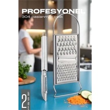 Rende Soyacak Seti - Sebze Oyacağı - Profesyonel Çelik 2 Li Set Çok Renkli