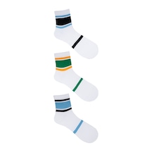 The Socks Company 3 Çift Erkek Beyaz Tenis Çorabı 23SDCR977P Beyaz