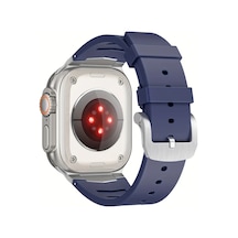 Oldfriend İos Watch Uyumlu Serisi S9/s8/s7/se/ultra 45mm 44mm 42mm Mavi Titanyum Metal Spor Kordon