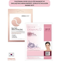 Dermal Rose Gold 3 Katmanlı Göz Maskesi + Kolajen Maskesi 23 G