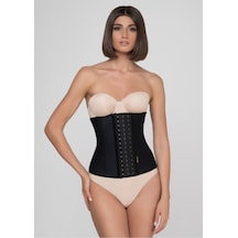 Mistirik Tvigoso Model 4 Agraflı Kopçalı Sıkılaştırıcı 3 Bölge Etkili Toparlayan Askısız Latex Siyah Renk Siyah