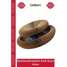 Zilli Toplu Oluklu Kağıt Dayanıklı Güçlü Egzersiz Yatağı Şekillendirilebilir Kedi Oyun Alanı