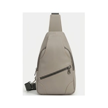 Levano Leather %100 Hakiki Dana Derisi Renkli Göğüs Çantası Çok Bölmeli Çapraz Body Bag & Omuz Çantası 32x20 Cm Krem