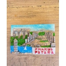 Antik Pharus Patara Mıknatıslı Dekoratif Magnet, Tarihi Kalıntı Temalı, El Yapımı Buzdolabı Süsü